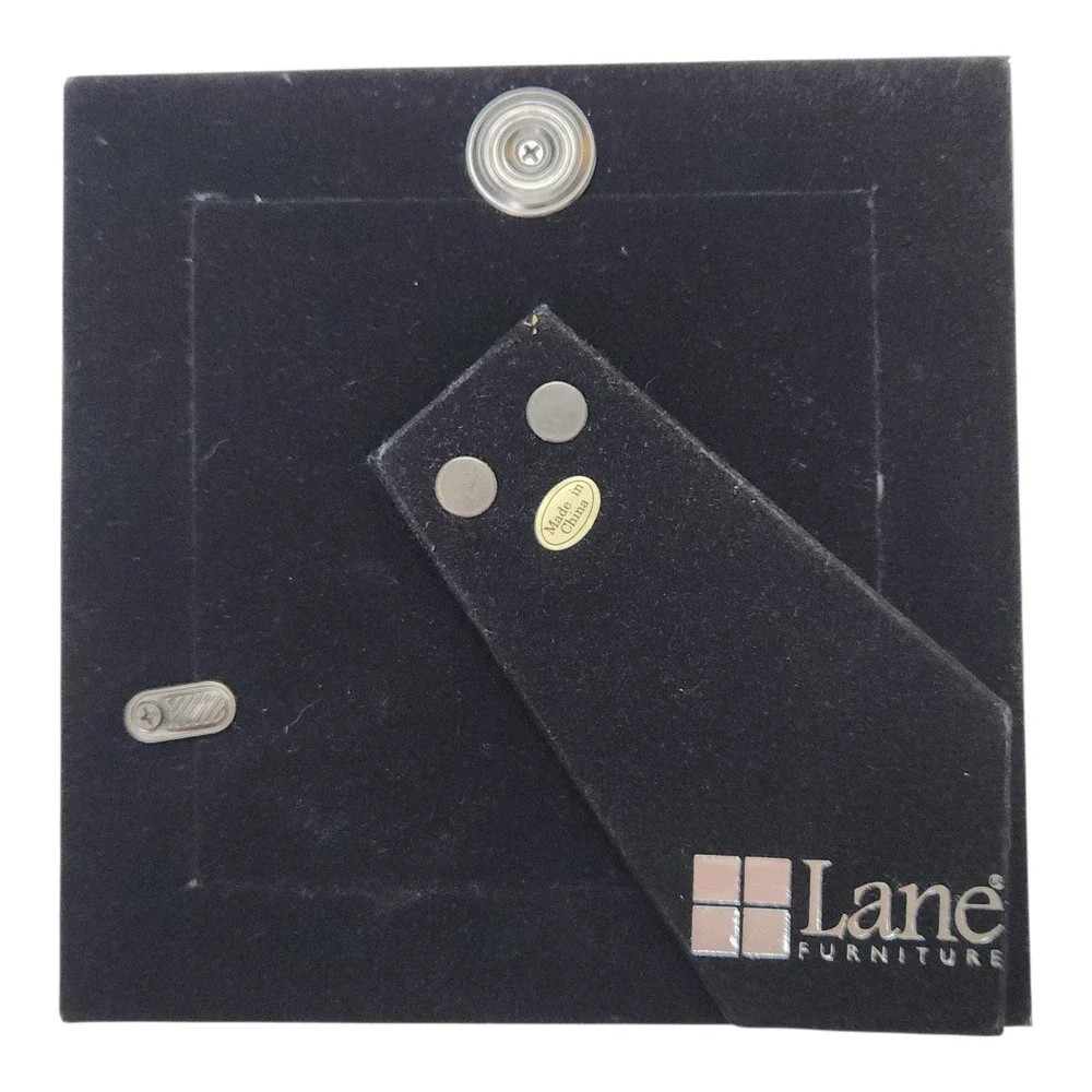Lane Furniture Picture Frame Silver Tone Metal 4x4 in Square Tabletop Decor